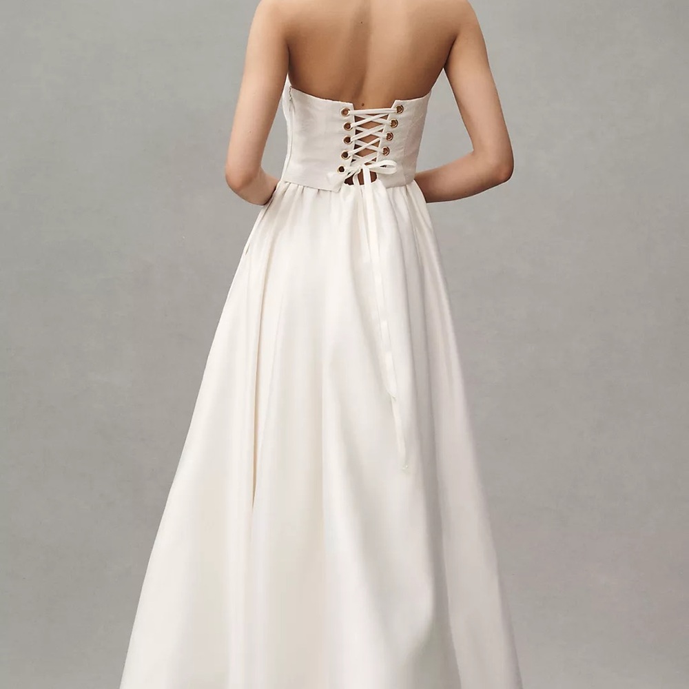 BHLDN Strapless Cream Gown NWT - Picture 3 of 7